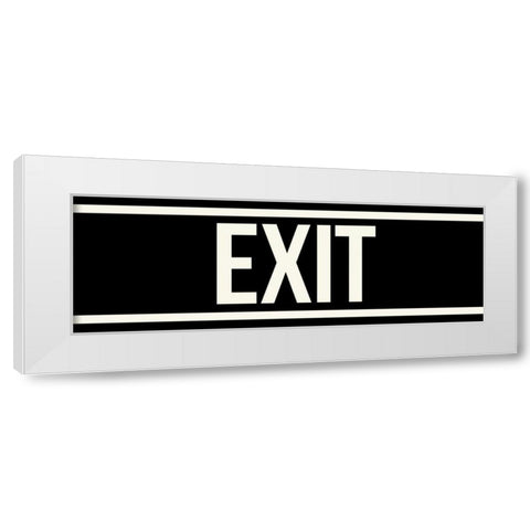 EXIT White Modern Wood Framed Art Print by Grey, Jace