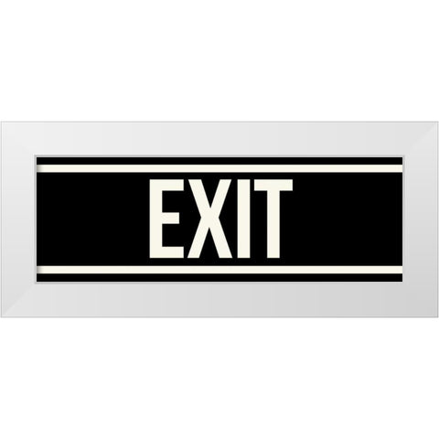 EXIT White Modern Wood Framed Art Print by Grey, Jace