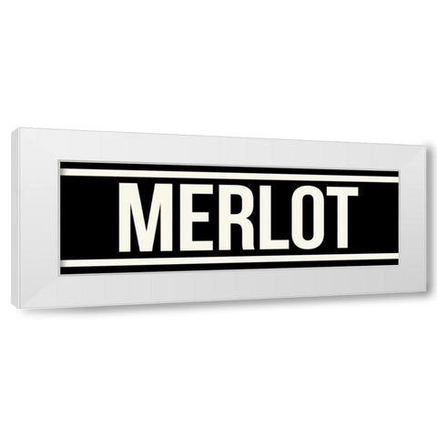 MERLOT White Modern Wood Framed Art Print by Grey, Jace