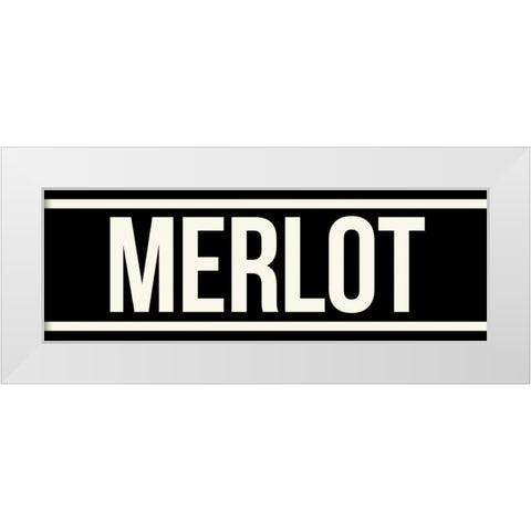 MERLOT White Modern Wood Framed Art Print by Grey, Jace