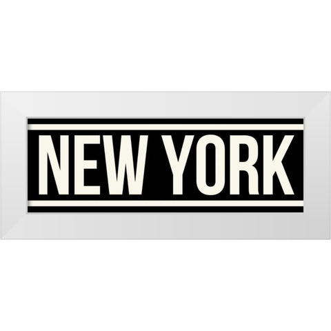NEW YORK White Modern Wood Framed Art Print by Grey, Jace