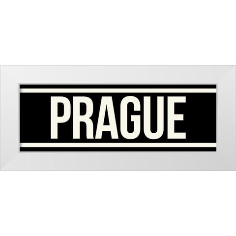 PRAGUE White Modern Wood Framed Art Print by Grey, Jace