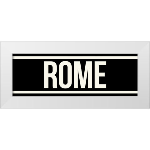 ROME White Modern Wood Framed Art Print by Grey, Jace