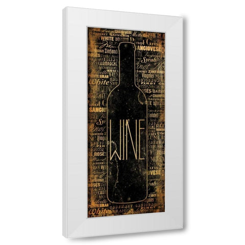 WINE White Modern Wood Framed Art Print by Grey, Jace