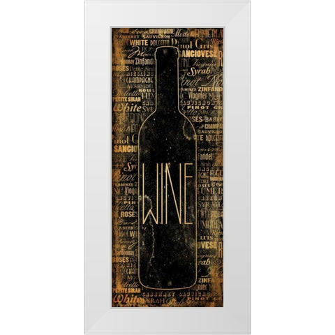 WINE White Modern Wood Framed Art Print by Grey, Jace