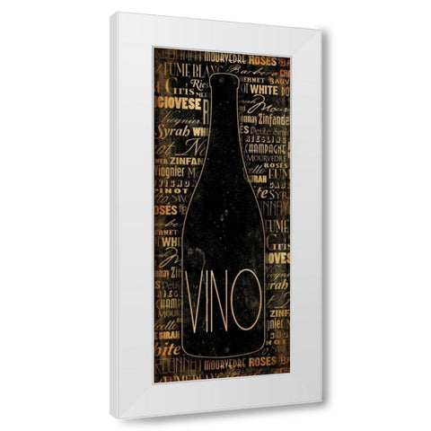 WINE White Modern Wood Framed Art Print by Grey, Jace