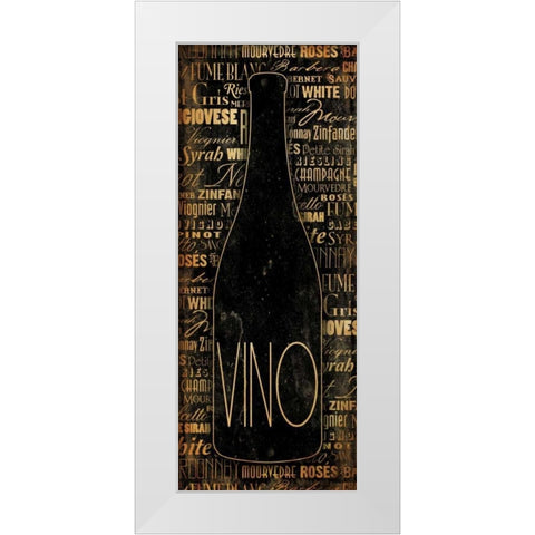 WINE White Modern Wood Framed Art Print by Grey, Jace