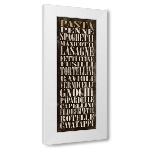 PASTA White Modern Wood Framed Art Print by Grey, Jace