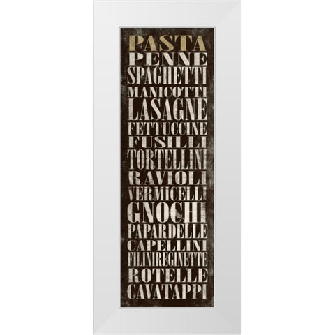 PASTA White Modern Wood Framed Art Print by Grey, Jace