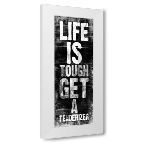 Tenderizer White Modern Wood Framed Art Print by Grey, Jace