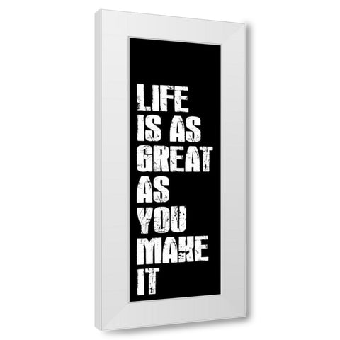 Life White Modern Wood Framed Art Print by Grey, Jace