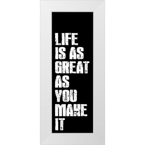 Life White Modern Wood Framed Art Print by Grey, Jace