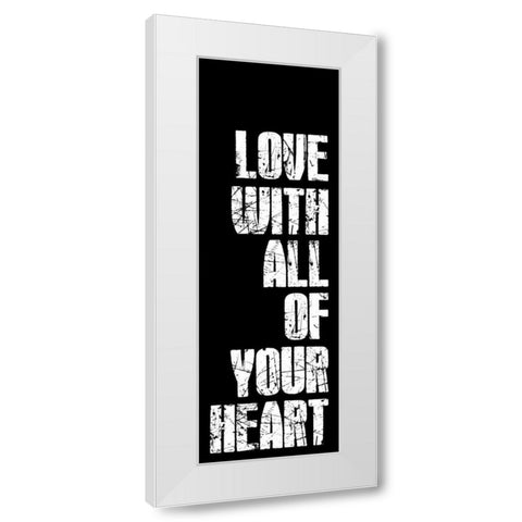 Love White Modern Wood Framed Art Print by Grey, Jace