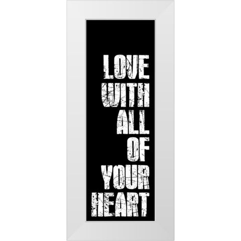 Love White Modern Wood Framed Art Print by Grey, Jace