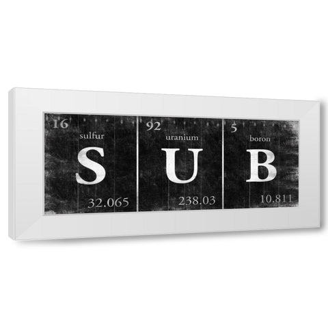SUB White Modern Wood Framed Art Print by Grey, Jace