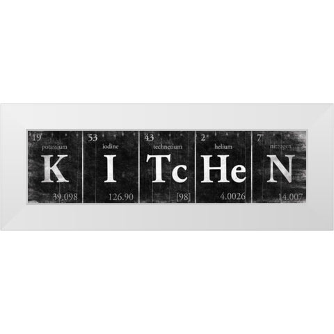 KITcHeN White Modern Wood Framed Art Print by Grey, Jace