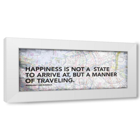 Map inspirational 3 White Modern Wood Framed Art Print by Grey, Jace