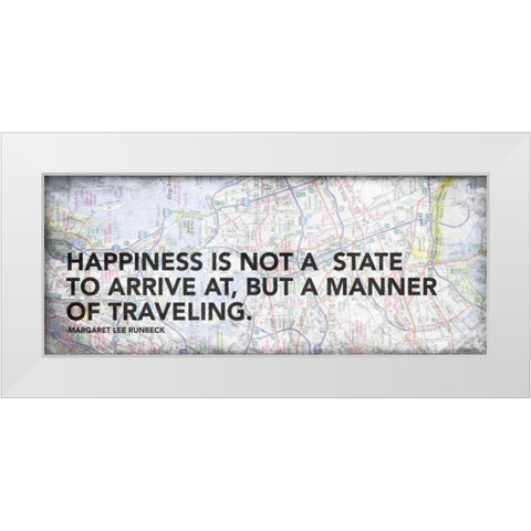 Map inspirational 3 White Modern Wood Framed Art Print by Grey, Jace