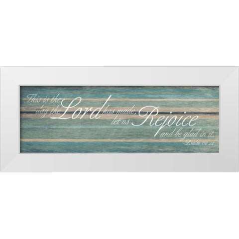 Lord rejoice White Modern Wood Framed Art Print by Grey, Jace