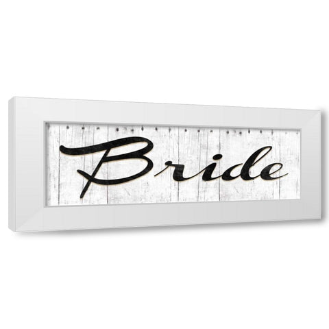 Bride White Modern Wood Framed Art Print by Grey, Jace
