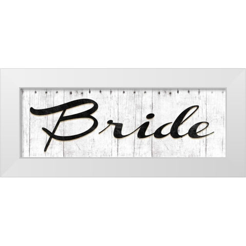 Bride White Modern Wood Framed Art Print by Grey, Jace