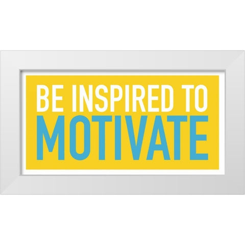 Inspired White Modern Wood Framed Art Print by Grey, Jace