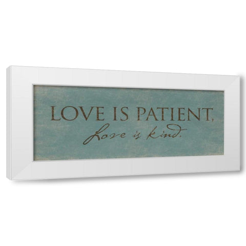 Love is White Modern Wood Framed Art Print by Grey, Jace