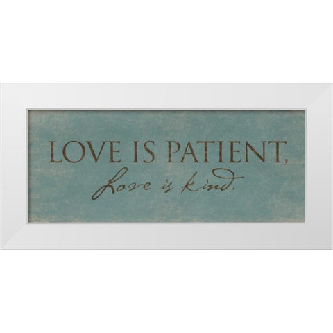 Love is White Modern Wood Framed Art Print by Grey, Jace