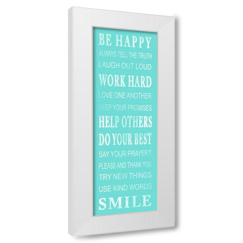 Work Hard White Modern Wood Framed Art Print by Grey, Jace