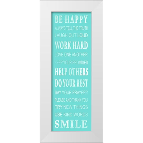 Work Hard White Modern Wood Framed Art Print by Grey, Jace