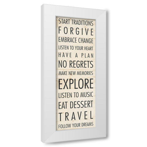 Wood Explore White Modern Wood Framed Art Print by Grey, Jace