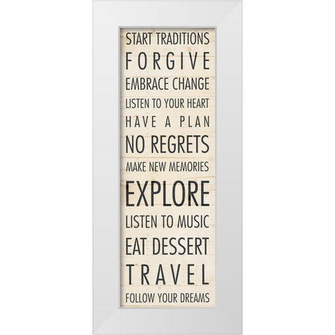 Wood Explore White Modern Wood Framed Art Print by Grey, Jace