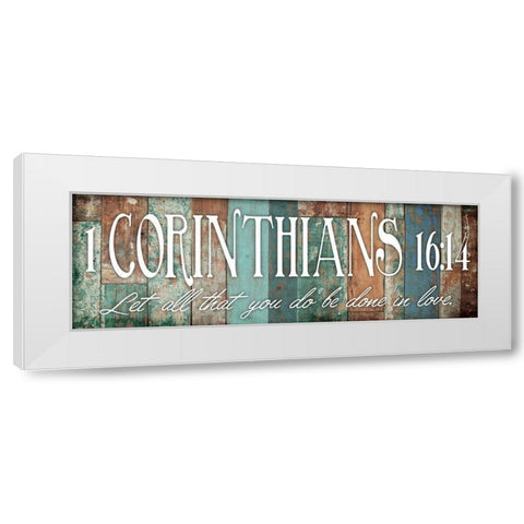 Done In Love White Modern Wood Framed Art Print by Grey, Jace