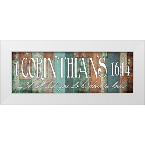 Done In Love White Modern Wood Framed Art Print by Grey, Jace