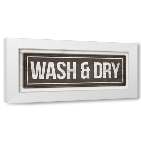 Wash And Dry White Modern Wood Framed Art Print by Grey, Jace