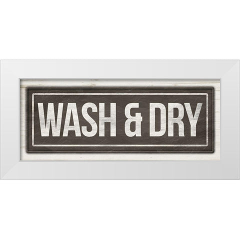 Wash And Dry White Modern Wood Framed Art Print by Grey, Jace