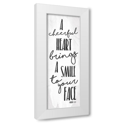 Cheerful White White Modern Wood Framed Art Print by Grey, Jace