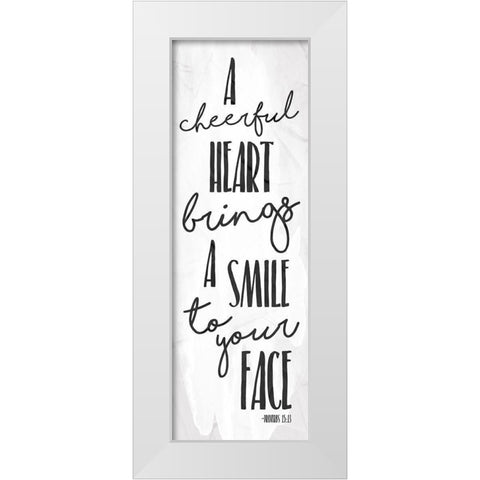 Cheerful White White Modern Wood Framed Art Print by Grey, Jace