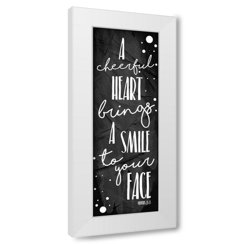 Cheerful Black White Modern Wood Framed Art Print by Grey, Jace