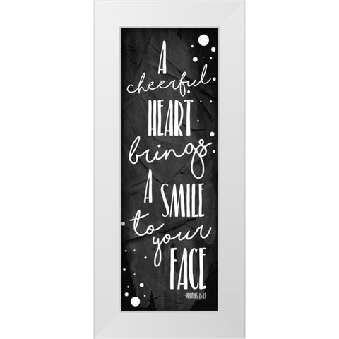 Cheerful Black White Modern Wood Framed Art Print by Grey, Jace