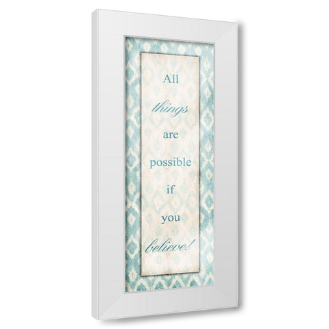 All Things White Modern Wood Framed Art Print by Grey, Jace