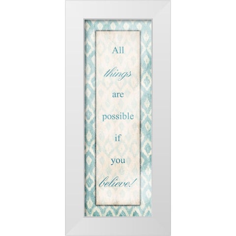 All Things White Modern Wood Framed Art Print by Grey, Jace