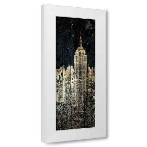 The Golden City White Modern Wood Framed Art Print by Grey, Jace