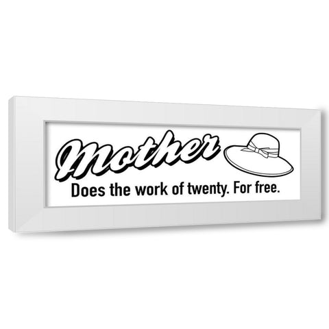 Mother Free White Modern Wood Framed Art Print by Grey, Jace