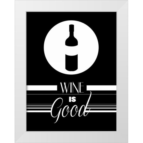 Good Wine II White Modern Wood Framed Art Print by Grey, Jace