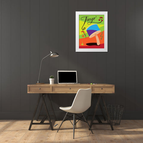 Tango I White Modern Wood Framed Art Print by Grey, Jace