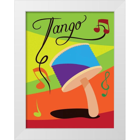 Tango I White Modern Wood Framed Art Print by Grey, Jace
