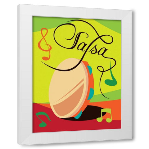 Salsa I White Modern Wood Framed Art Print by Grey, Jace