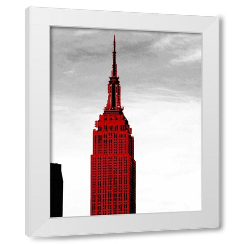 NY White Modern Wood Framed Art Print by Grey, Jace