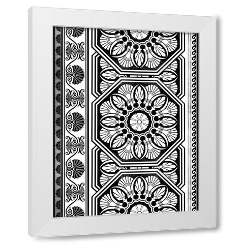 Patterns C White Modern Wood Framed Art Print by Grey, Jace